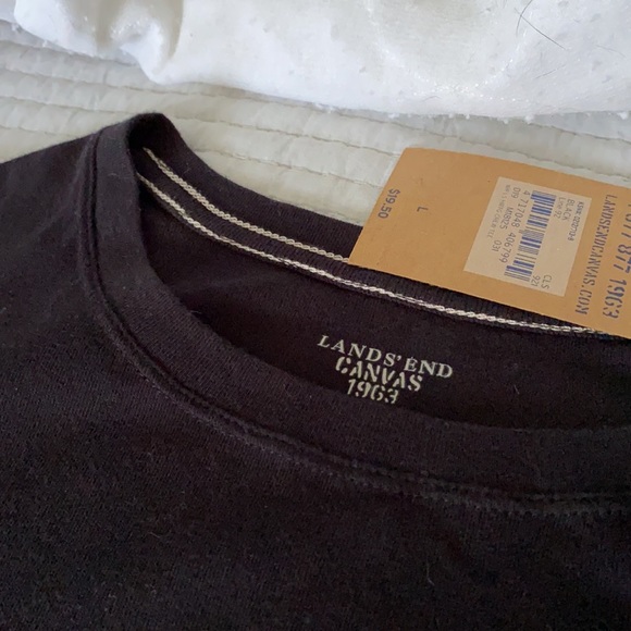 Land’s End Canvas Black Long Sleeve Tee L - Picture 6 of 9